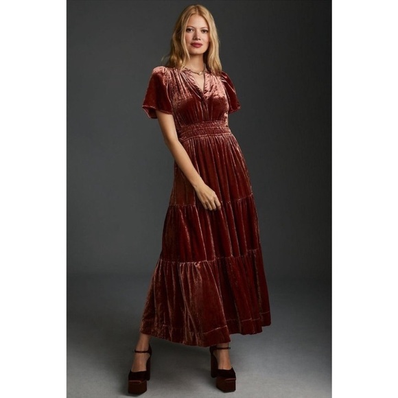Anthropologie The Somerset Maxi Dress: Velvet Edition, Size XSP NWT - Picture 4 of 16
